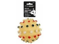Dog toy spiked vinyl ball - squeaks - 9.5 cm - Brantford Surplus