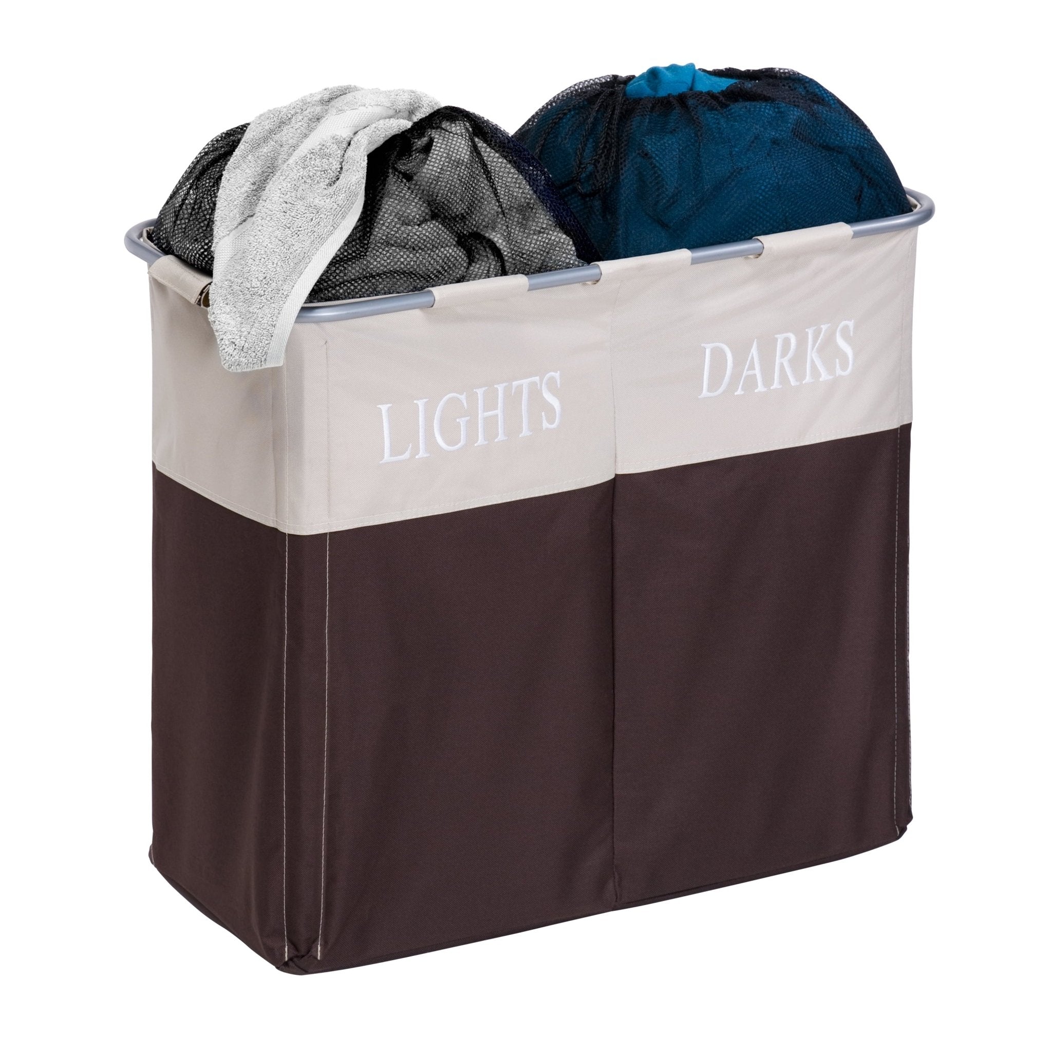Dual - Compartment Laundry Hamper with Double Frame - Brantford Surplus