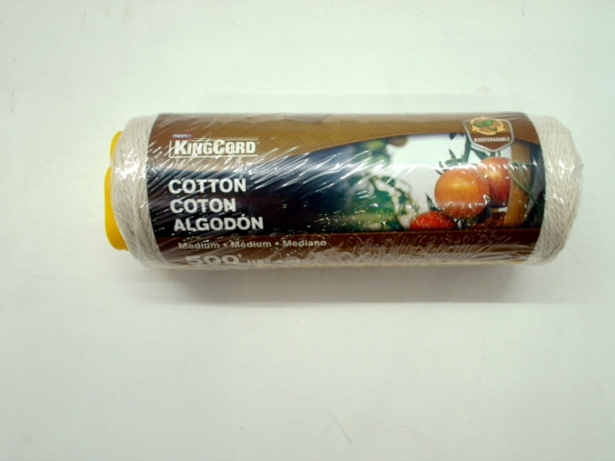 Durable Cotton Twine Medium Twisted 500' Kingcord Roll - Brantford Surplus
