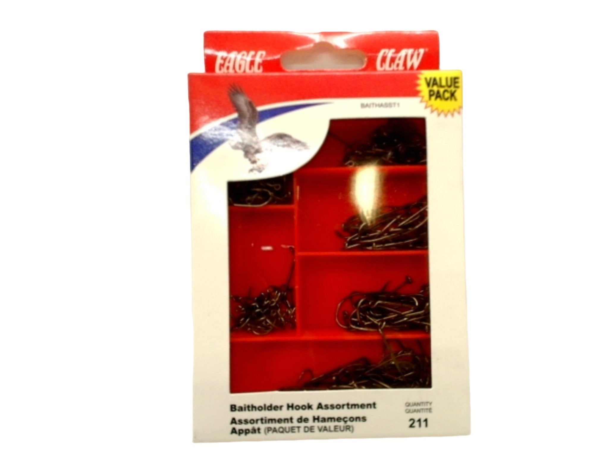 Eagle Claw Baitholder Fishing Hooks 211 Pack Assortment - Brantford Surplus
