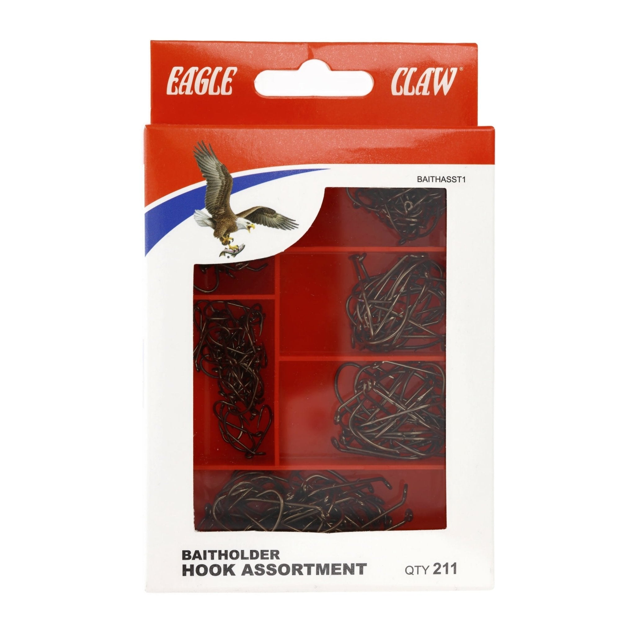 Eagle Claw Baitholder Fishing Hooks 211 Pack Assortment - Brantford Surplus