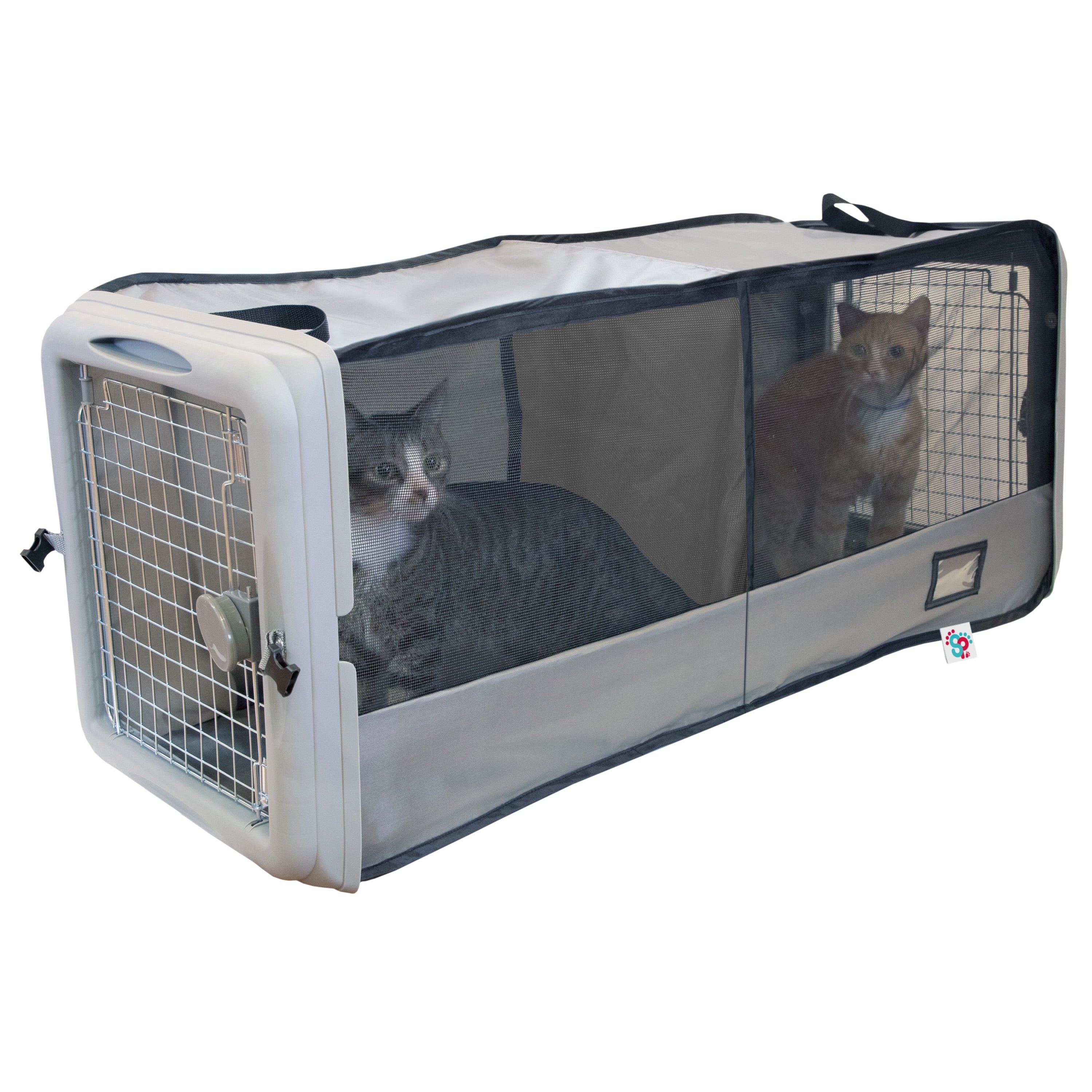 Collapsible Pet Car Seat Crate with Divider 25lbs
