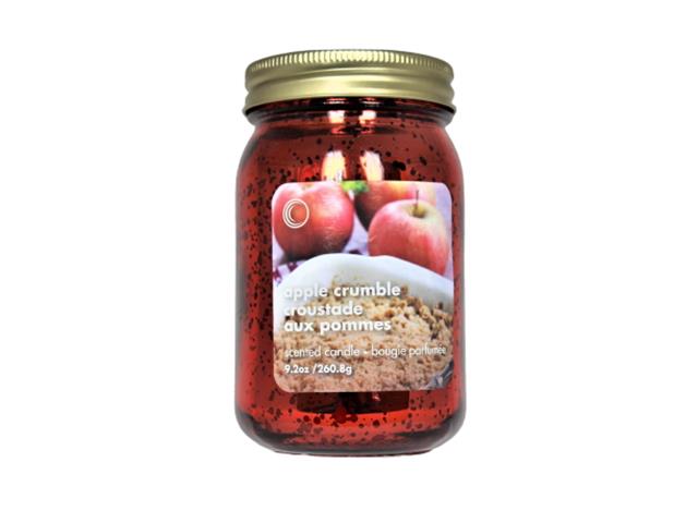 Electroplated Apple Crumble Candle in Mason Jar 9.2oz - Brantford Surplus
