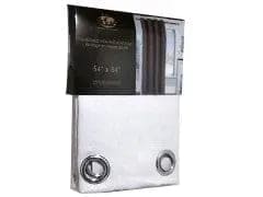 Embossed White Grommet Curtain 54x84" - Brantford Surplus