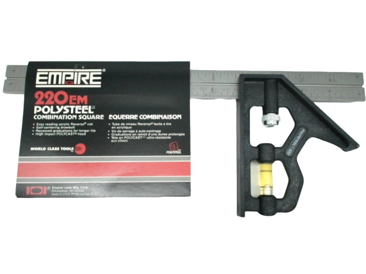 Empire 12 - Inch Polysteel Combination Square - Precision Tool - Brantford Surplus