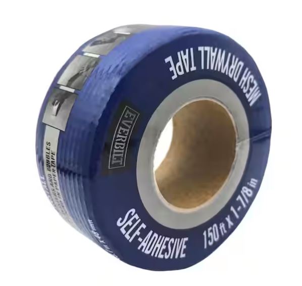 Everbilt Drywall Mesh Tape 150ft - Self - Adhesive Joint Repair - Brantford Surplus