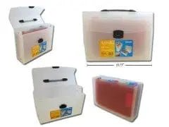 EXPAND BOX+FILE W/13 CLR PKTSW/CARRY HANDLE - Brantford Surplus