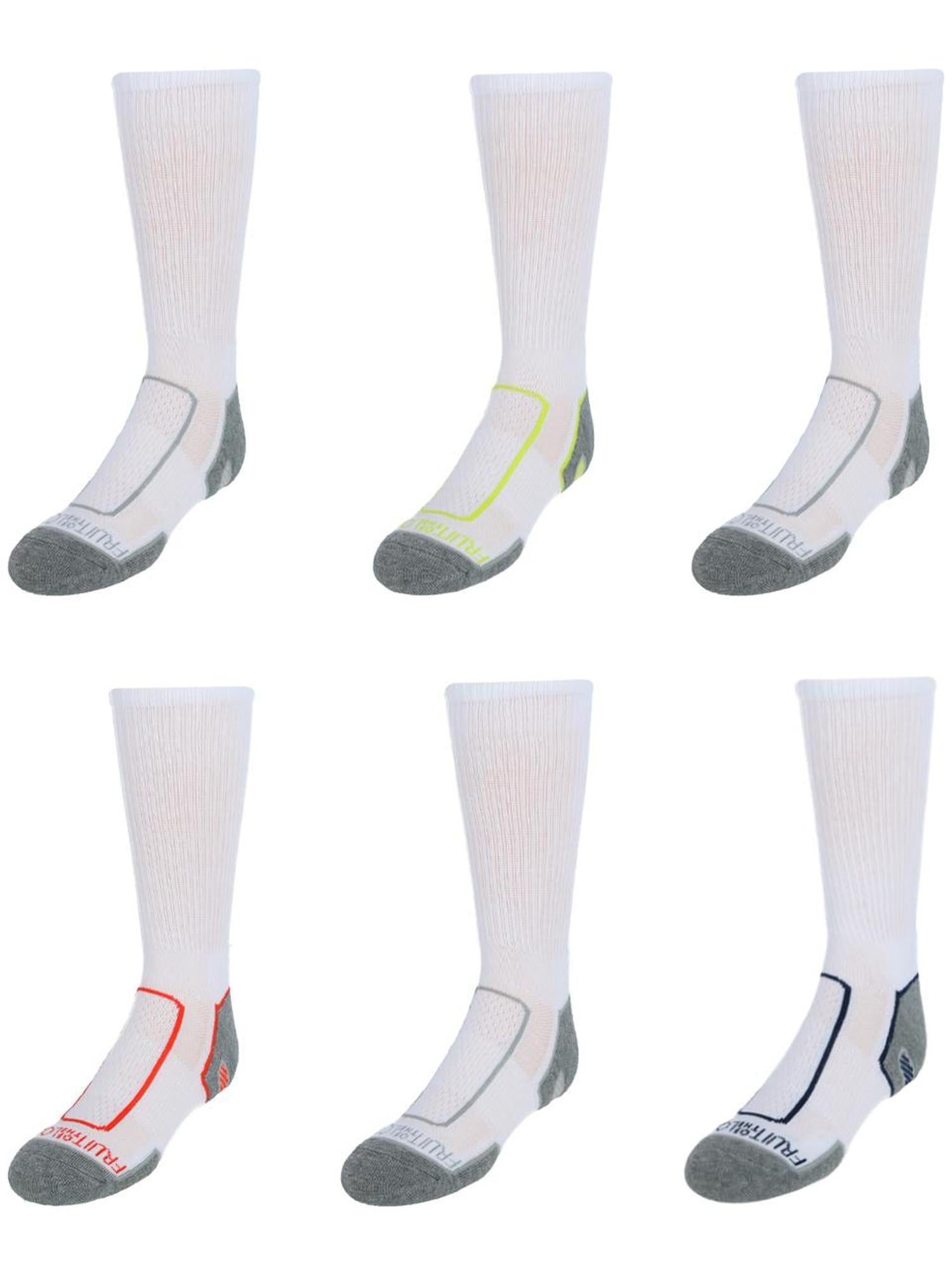Fruit Of The Loom Boys White Crew Socks 6-Pack