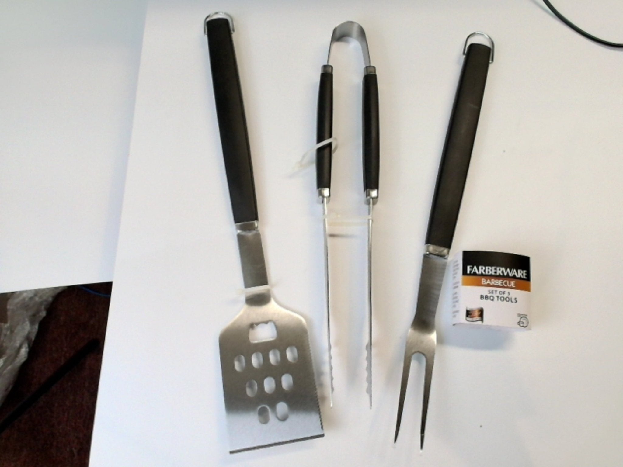 Farberware 3 - Piece Stainless Steel BBQ Grill Tool Set - Brantford Surplus