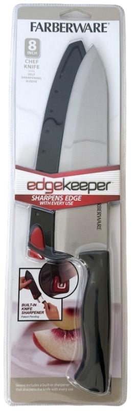 Farberware Chef Knife 8" with Sharpener Sleeve - Brantford Surplus
