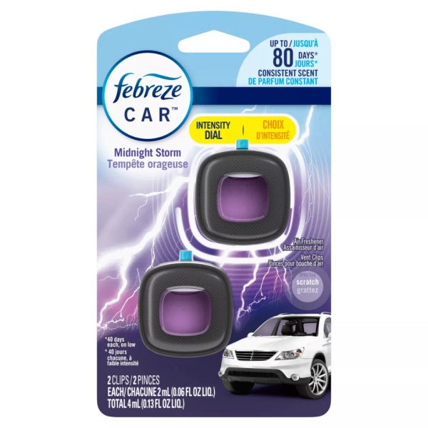 Febreze Car Air Freshener - Midnight Storm Dual Pack - Brantford Surplus