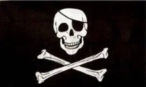 Flag 36"x60" - Jolly Roger (Pirate) - Brantford Surplus