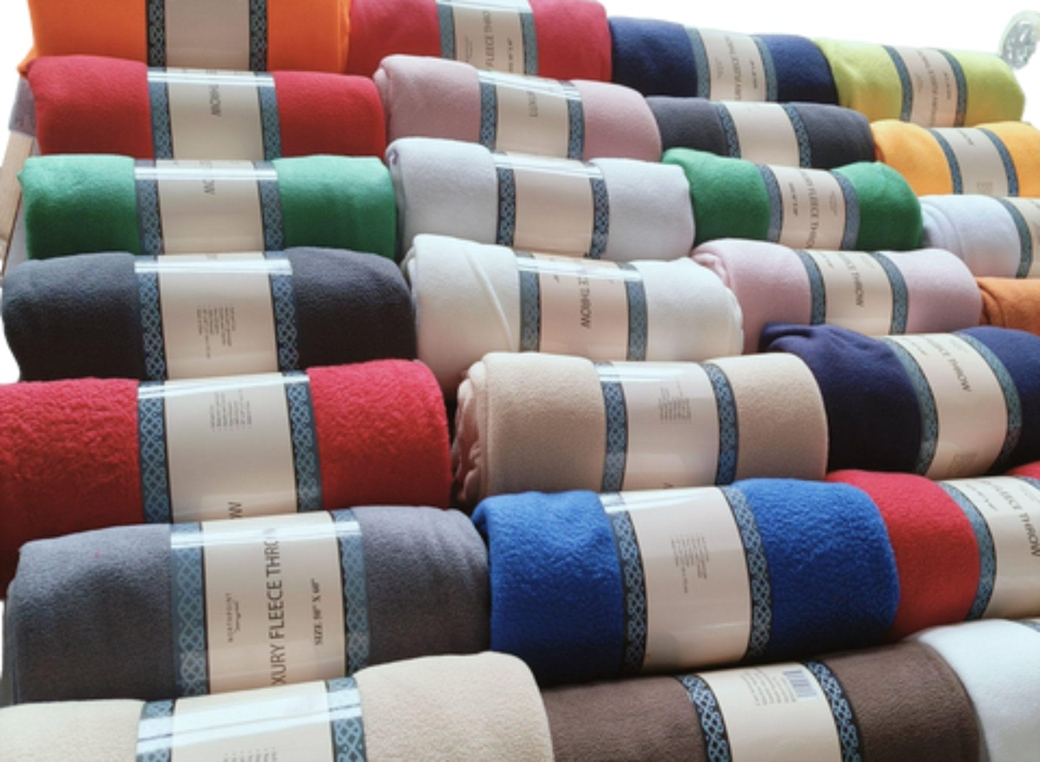 Fleece Throw Blanket 50x60 - Soft Cozy Solid Colors - Brantford Surplus