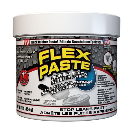 Flex Paste White 454g - All Purpose Rubber Sealant - Brantford Surplus