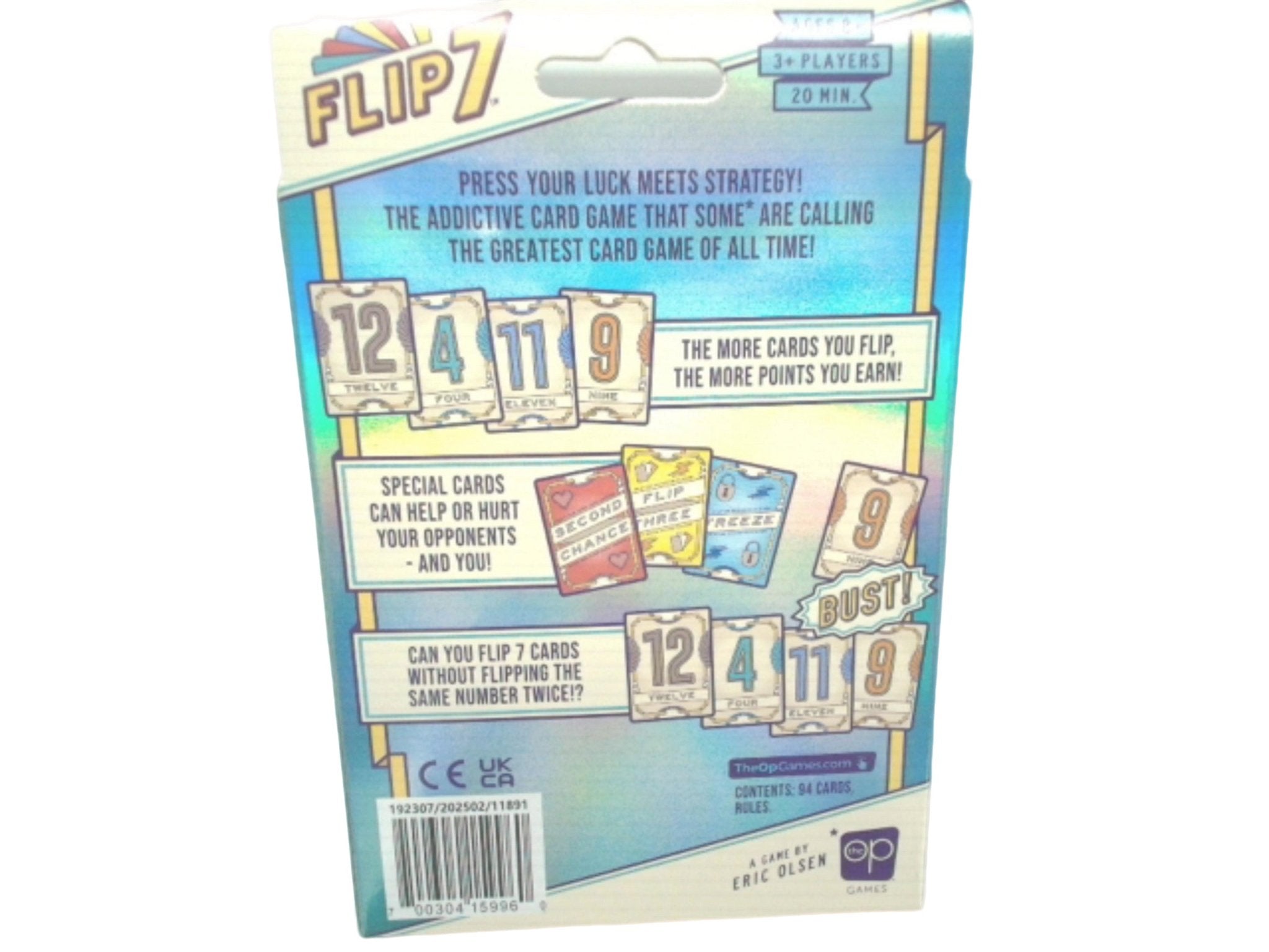 Flip 7 Card Game – Fast - Paced Family Strategy by Eric Olsen - Brantford Surplus