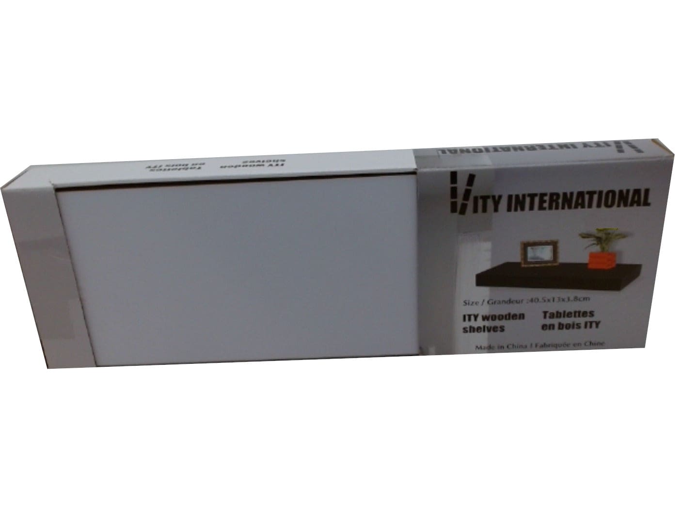 Floating white shelf 40.5x13x3.8cm - Brantford Surplus