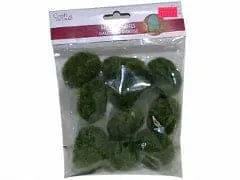 Floral Accessory 1.8"x1.3"x0.9" Mini Moss Stones x 10Asst. - Brantford Surplus