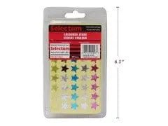 FOIL STICKER "STARS" 4CLRS 405PCS/PKG - Brantford Surplus
