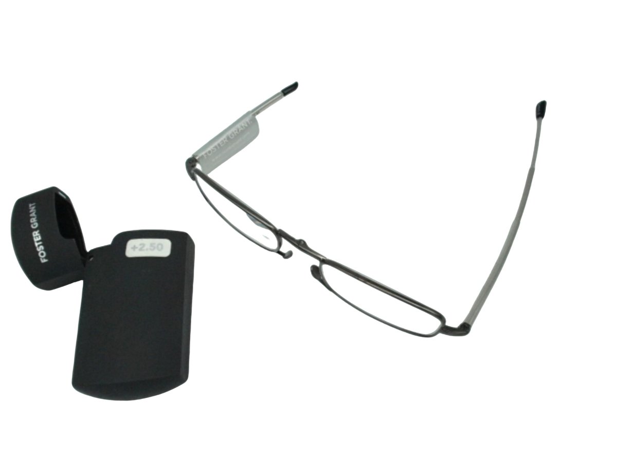 Foster Grant Folding Reading Glasses +2.50 Compact Readers - Brantford Surplus