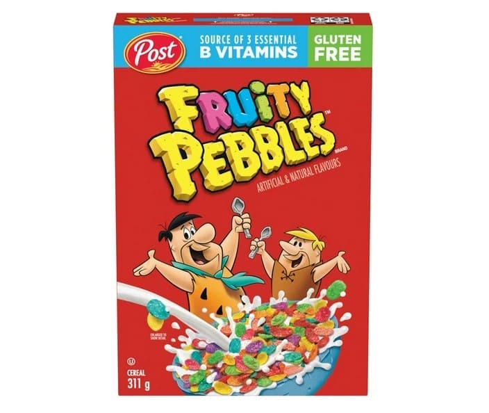 Fruity Pebbles Cereal 311g. Post - Brantford Surplus