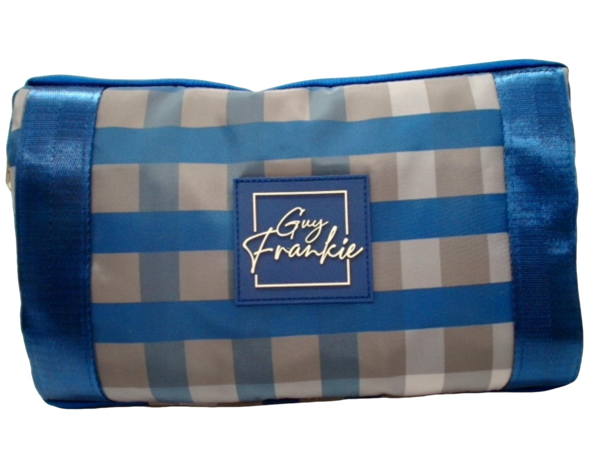 Frankie Blue Plaid Tote Bag - Stylish Design - Brantford Surplus