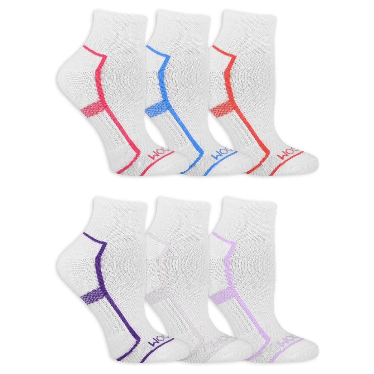 Fruit of the Loom White Cushioned Ankle Socks 6 - Pack - Brantford Surplus