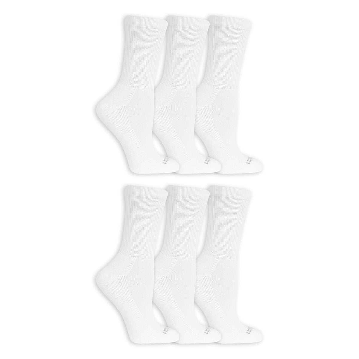 Fruit of the Loom Women's Cushioned Crew Socks 10 Pack White - Brantford Surplus