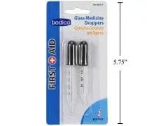 Glass Medicine Droppers 2 - Pack, 1ml Each - Brantford Surplus
