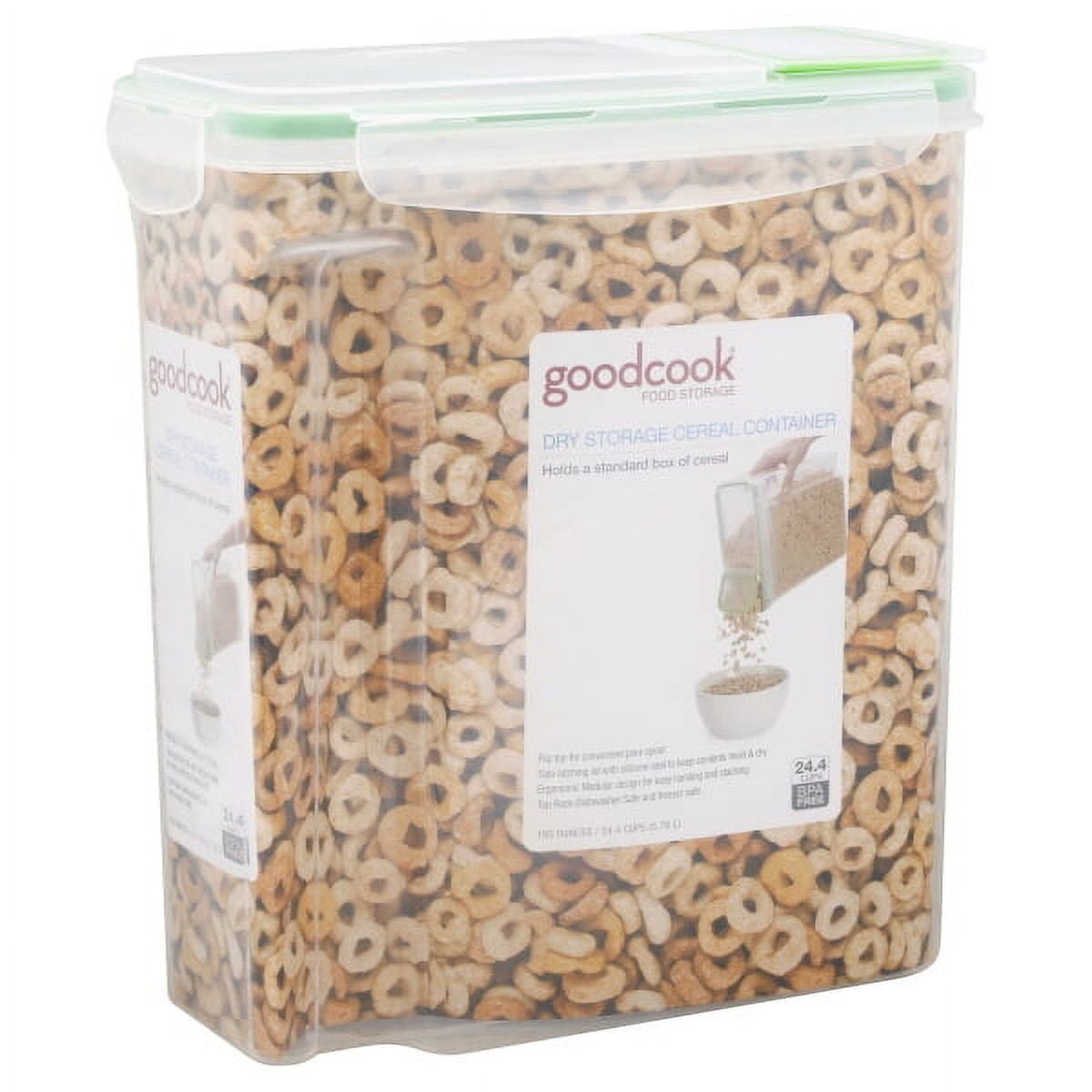 Goodcook Plastic Cereal Container 24.4 Cups Airtight Lid - Brantford Surplus