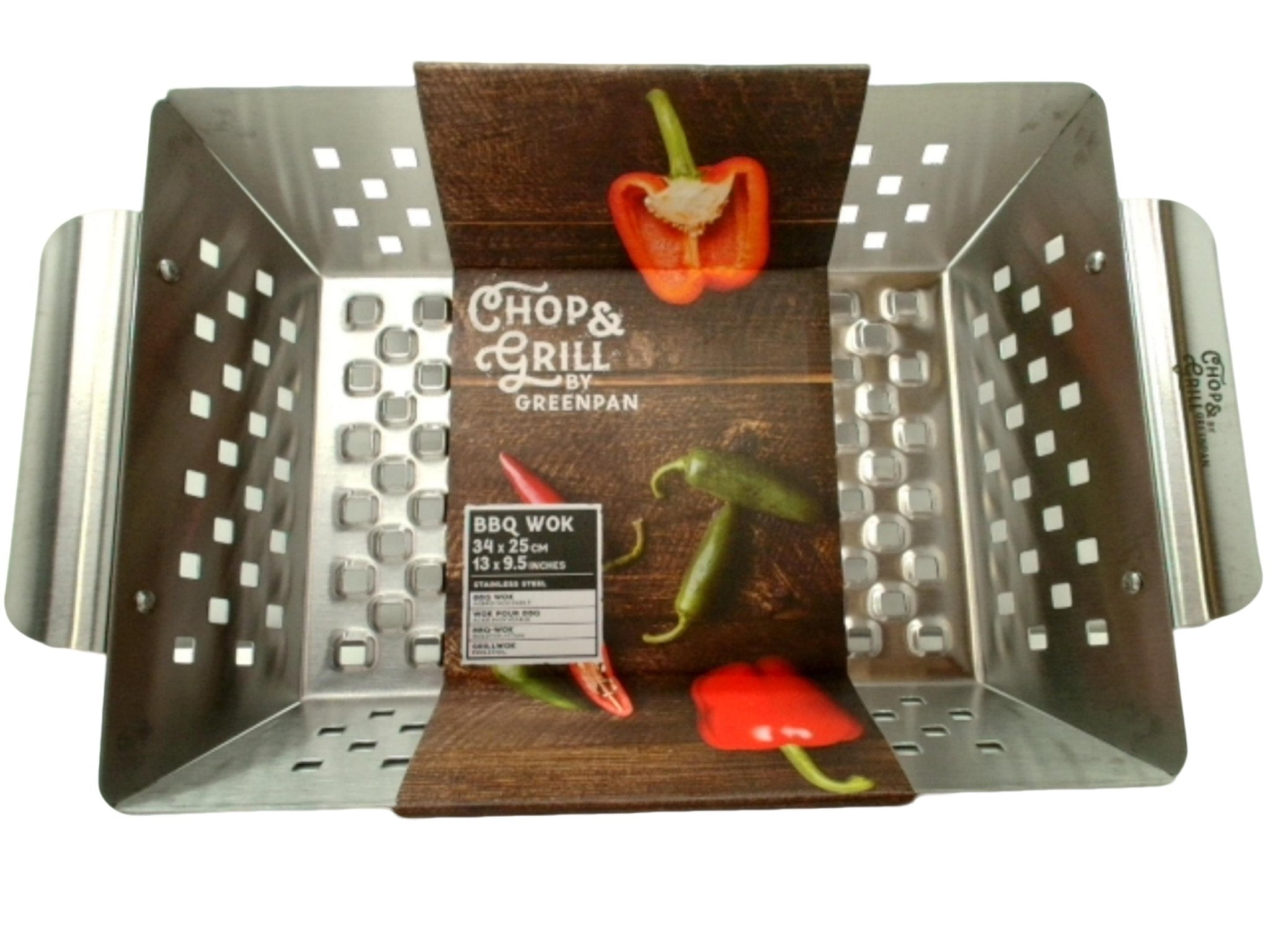 Greenpan Stainless Steel Barbecue Wok 13"x9.5" Grill - Brantford Surplus