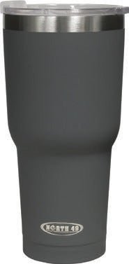 Grey Insulated 28oz Travel Mug with Lid - Stainless Steel - Brantford Surplus