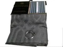 Grey Jacquard Curtain with Metal Grommets - Brantford Surplus