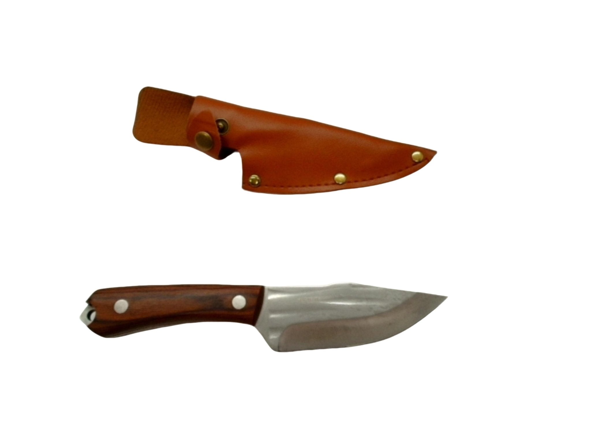 Harpoon Hunting Knife Wood Handle Sheath Included - Brantford Surplus