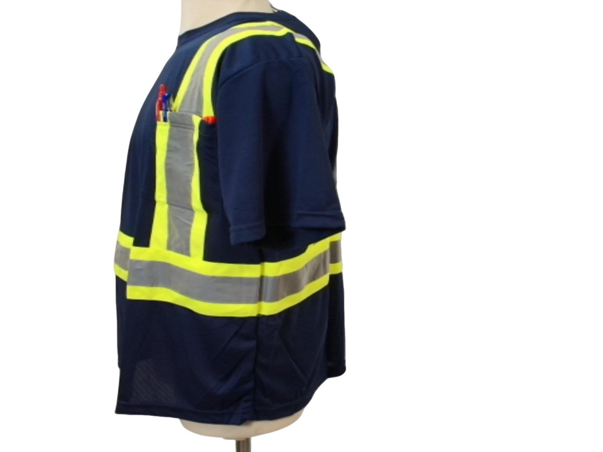 High Visibility Safety T-Shirt Navy Blue 4XL Workwear - Brantford Surplus
