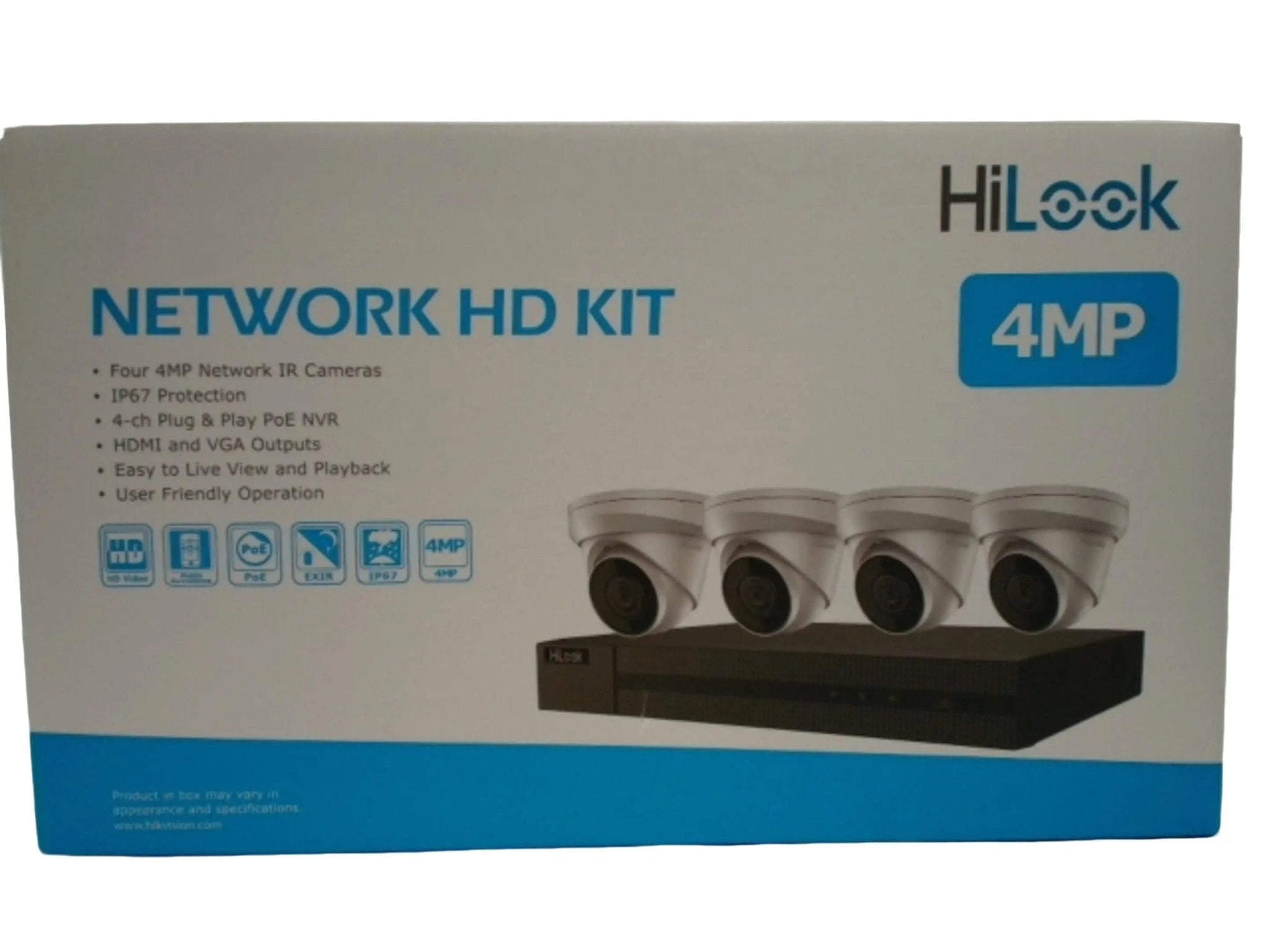 HiLook 4 channel Network Video Recorder 1TB kit with 4 cameras - Brantford Surplus