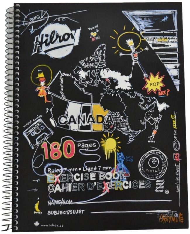 Hilroy Spiral Notebook - 180 Ruled Pages, 10.5x8 - Brantford Surplus
