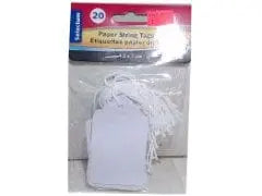 Paper String Tags  20 pkg. W/ hole LinkProduct Solutions LTD