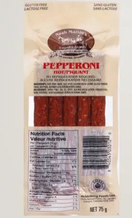 Hot Pepperoni Slices - Heidelberg Foods 75g Pack - Brantford Surplus