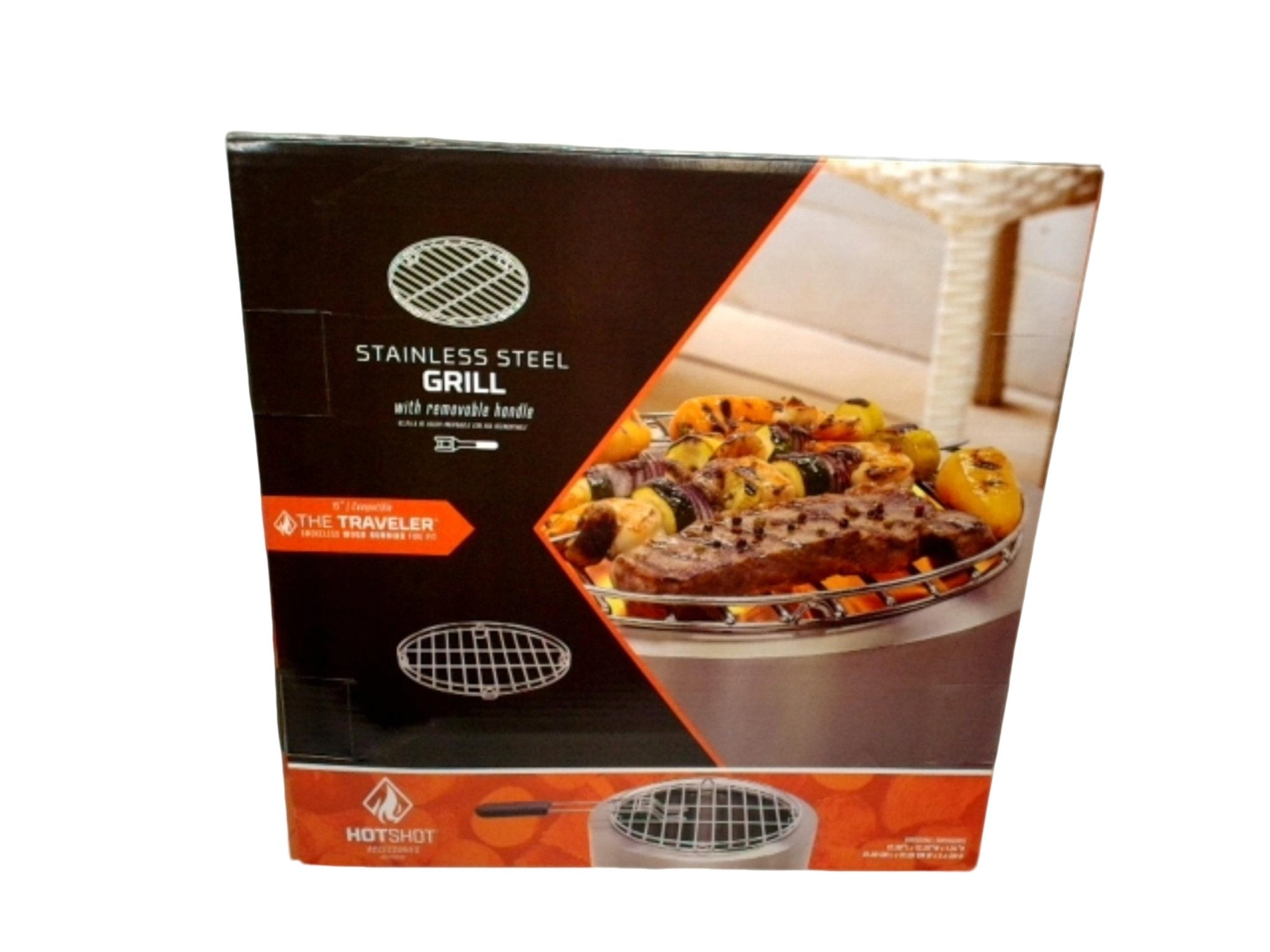 Hotshot Stainless Steel Grill 15" - Removable Handle - Brantford Surplus