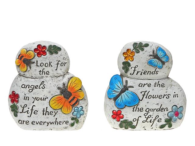 Inspirational Garden Stacking Stones - 5.5" x 2" x 6" - Brantford Surplus