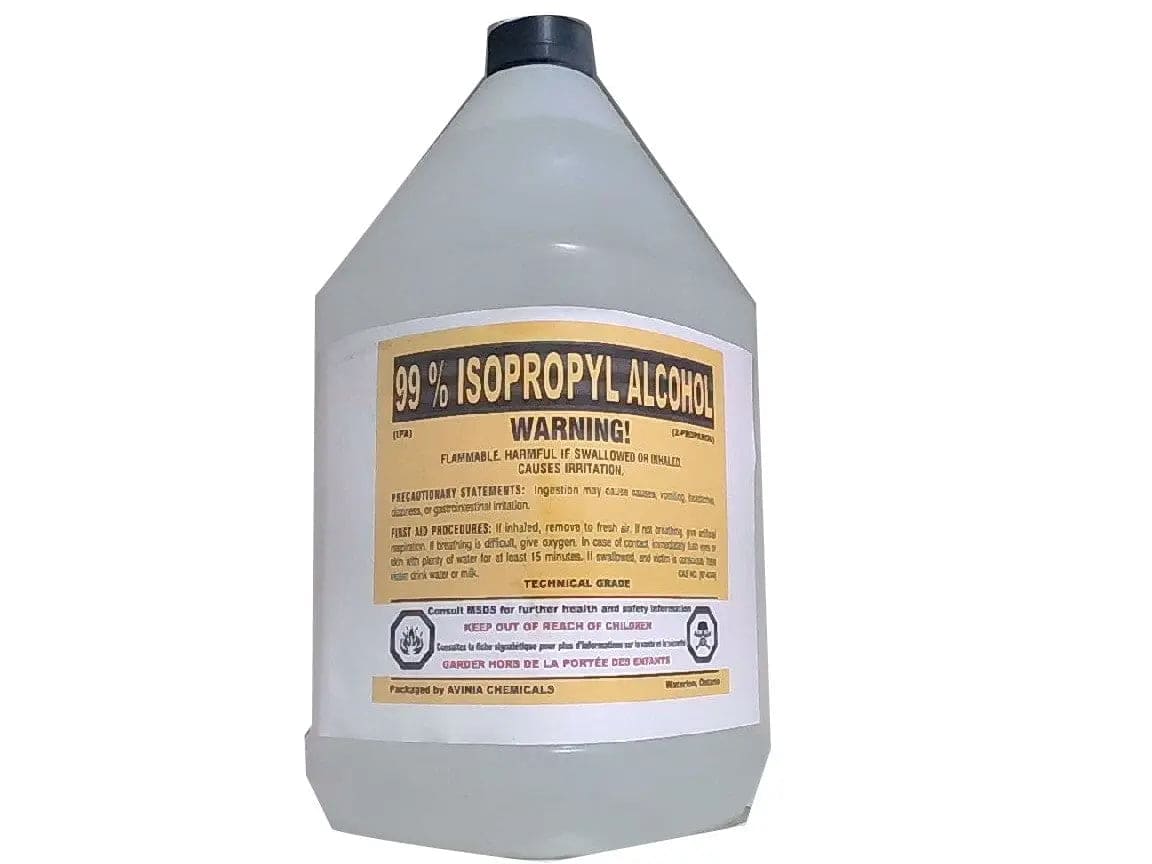 Isopropyl Alcohol 99% 4L Cleans Smokeware (Keep Behind Glass) - Brantford Surplus