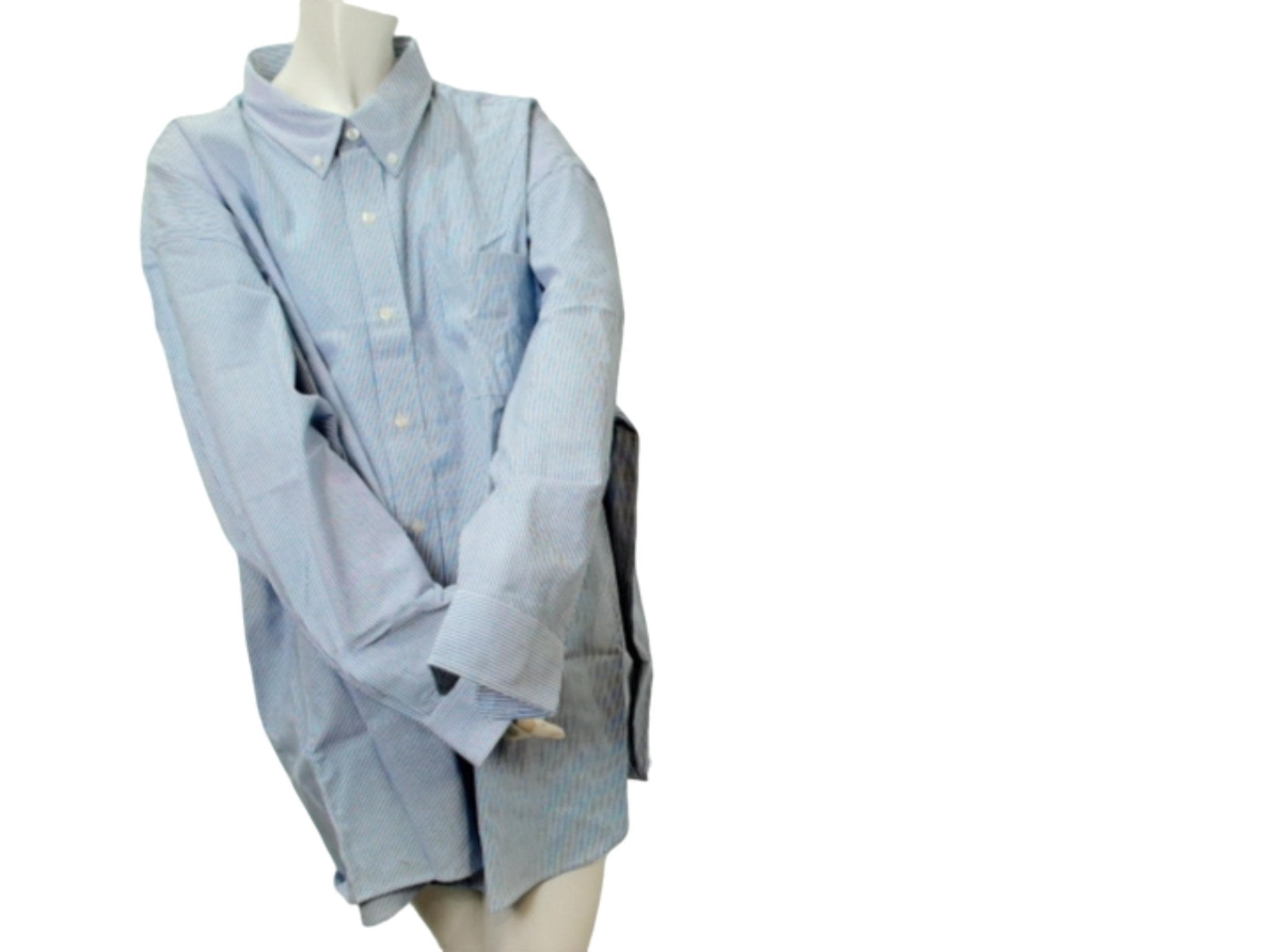 Jason Alexander Men's Blue White Long Sleeve Shirt XL - Brantford Surplus