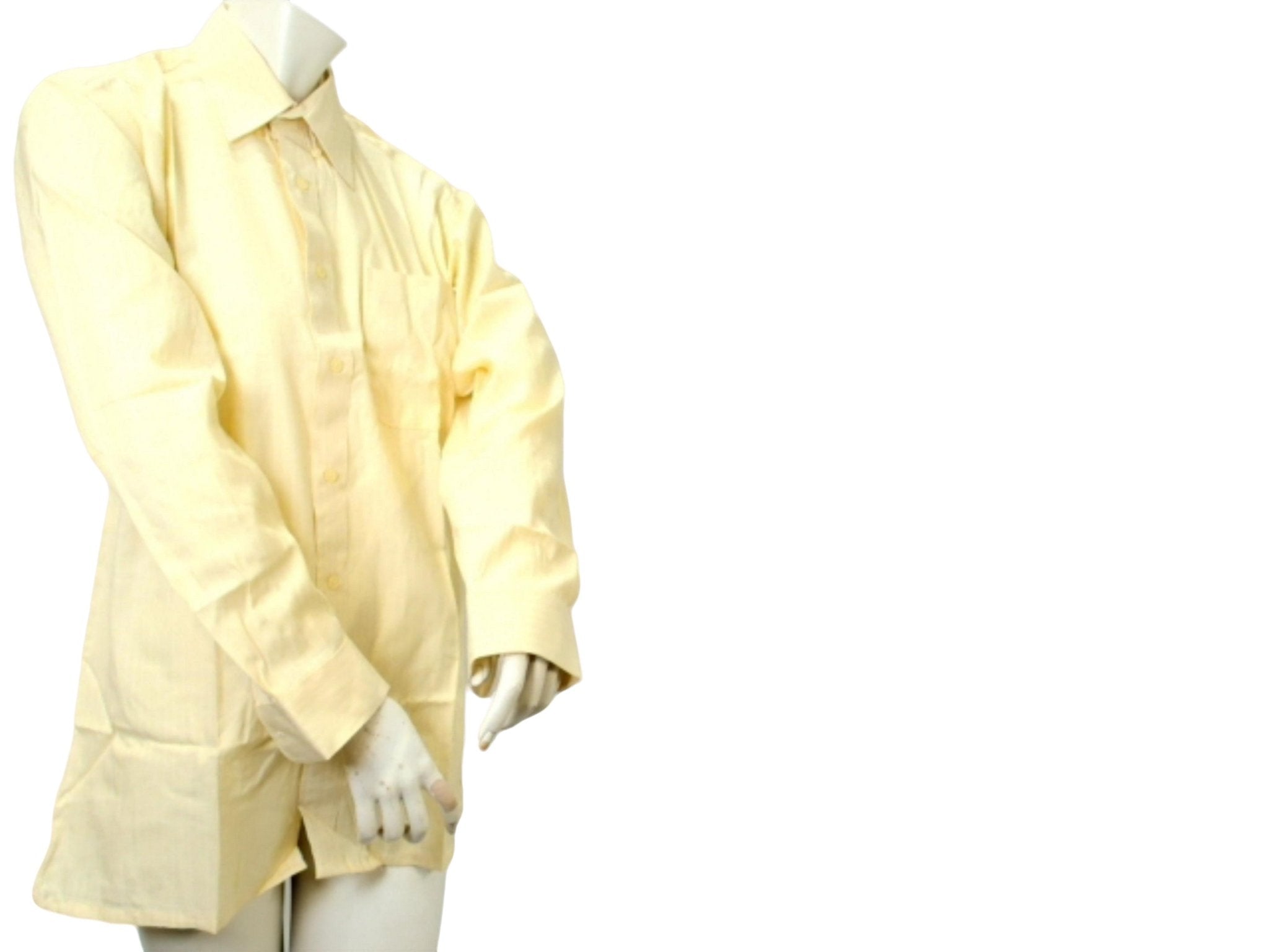 Jason Alexander Men's Long Sleeve Shirt - Small Banana Cream - Brantford Surplus
