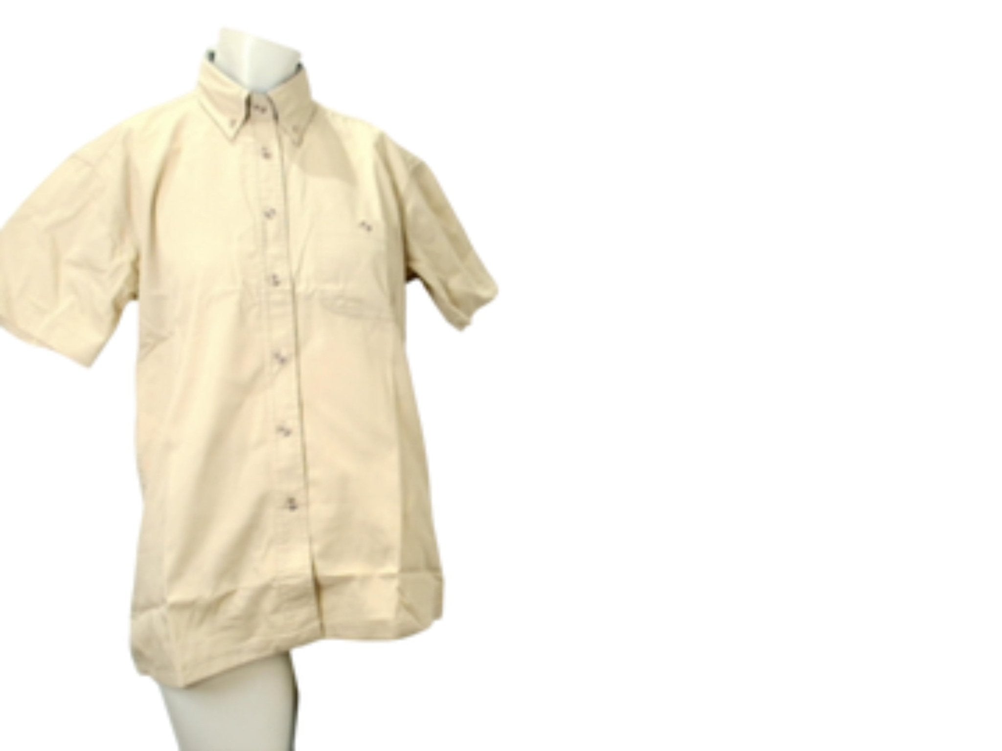 Jason Alexander Men's Short Sleeve Shirt - Small Sandstone - Brantford Surplus