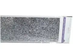 Jewels Glitter Silver DIY Crop - It Designer Fabric - Brantford Surplus