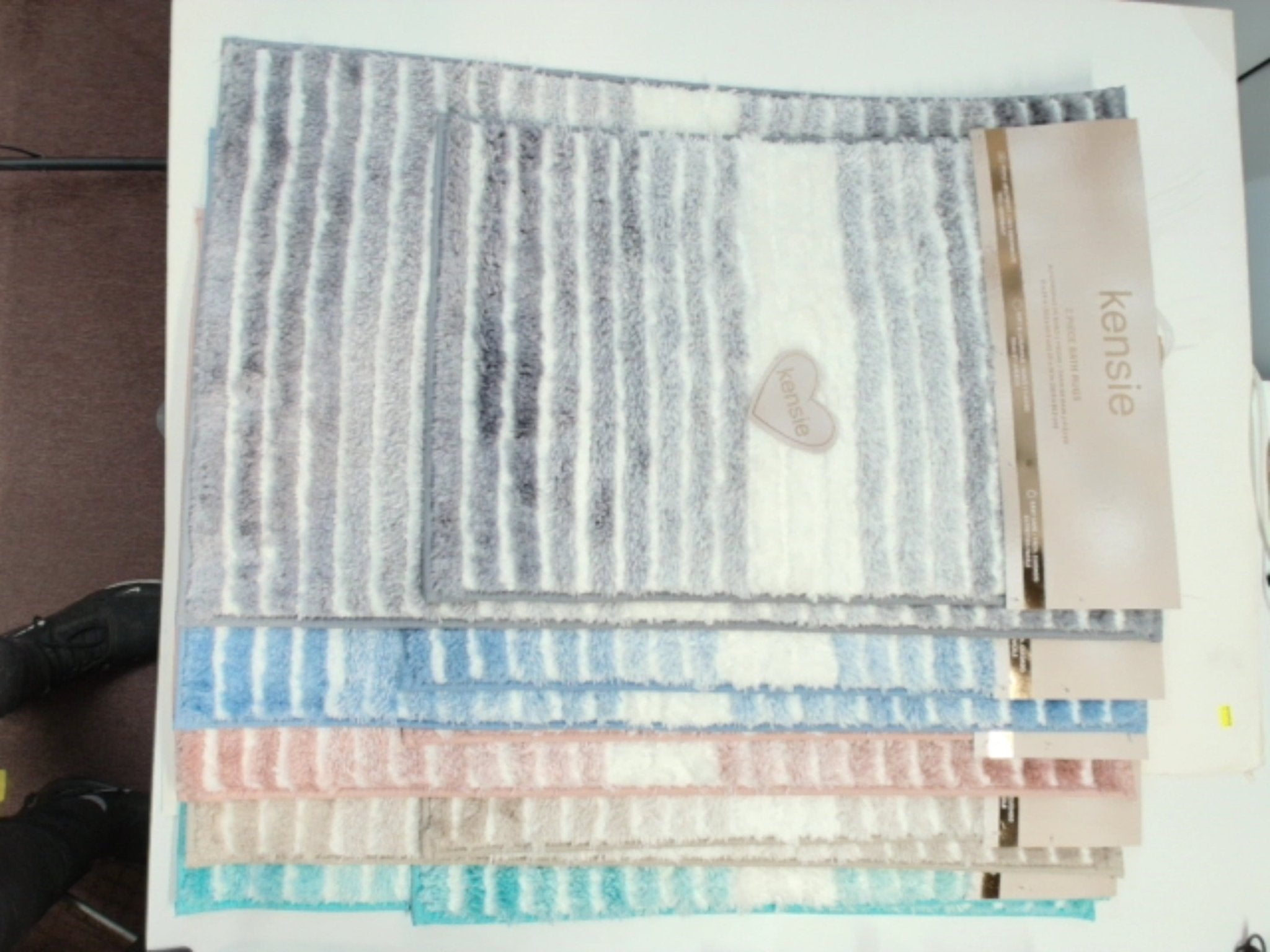 Kensie Bathroom Rug Set 2pc Non - Slip Bath Mats - Assorted Colors - Brantford Surplus