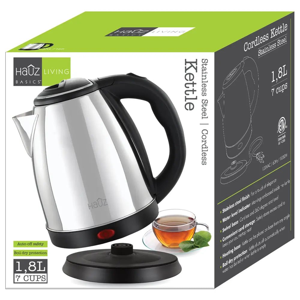 Kettle Stainless Steel 1.8L Hauz Living - Brantford Surplus