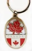 Key chain Canada Oval cut maple leaf - Brantford Surplus