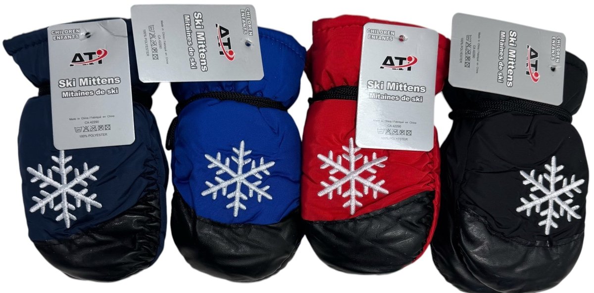 Kids Ski Mittens - Warm Waterproof Winter Gloves - Brantford Surplus