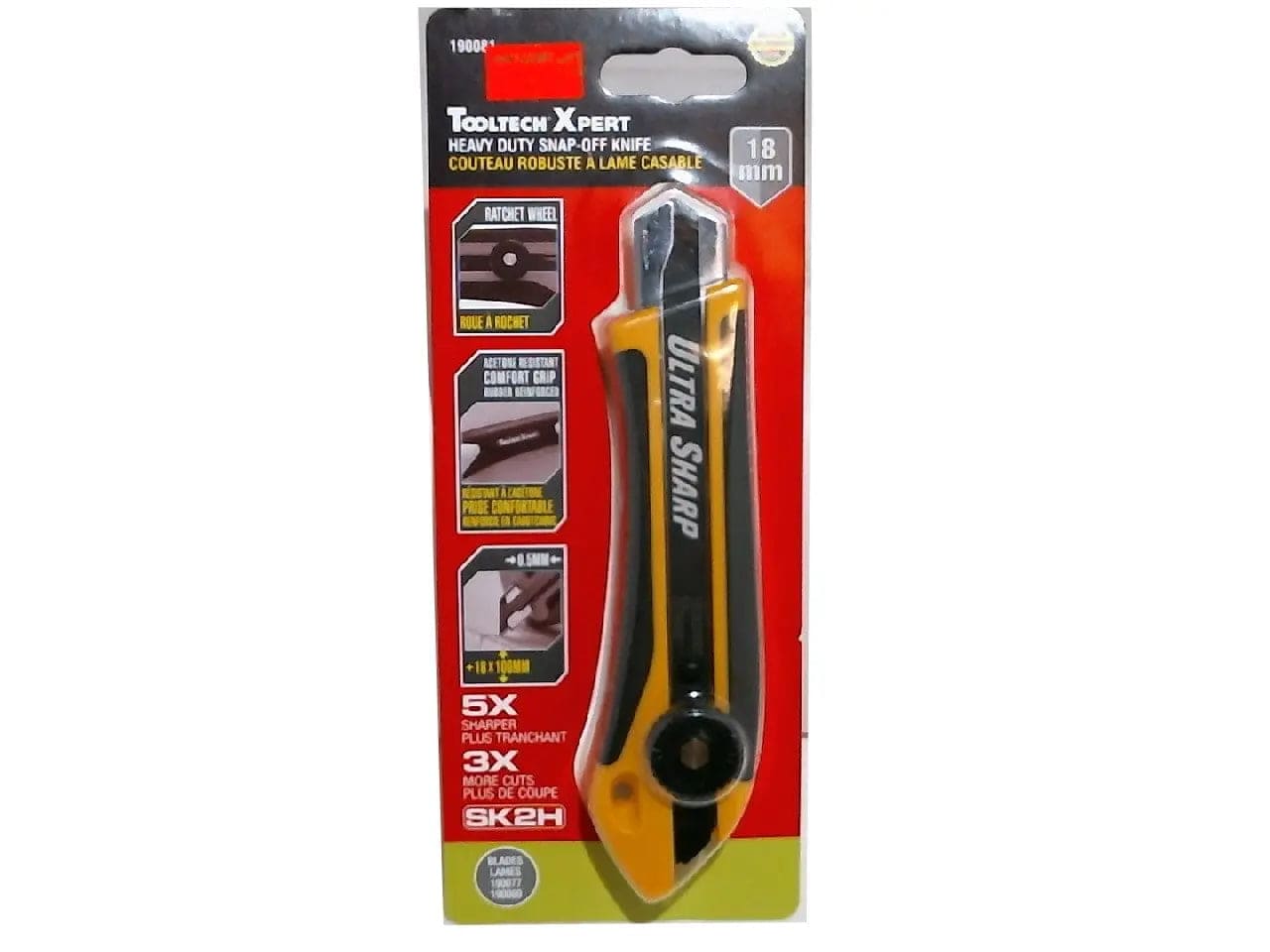 Knife heavy duty snap off 38x26x158mm - blade 18x0.5x100mm - Brantford Surplus